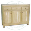 Wormy Maple Metro Sideboard 54''W x 42''H x 18''D With 3 Doors And 3 Doors