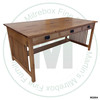 Wormy Maple Mission Craftsman Desk 70''W x 30''H x 36''D With 2 Drawers and Keyboard Tray.
