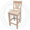 Wormy Maple 24'' Pomedale Bar Stool With Wood Seat