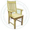Maple Mini Mission Arm Chair With Wood Seat