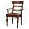 Maple Montego Turned Leg Double Ladder Arm Chair With Wood Seat