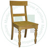 Maple Montego Turned Legs Side Chair With Wood Seat