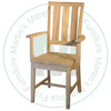 Maple Trent Arm Chair With Wood Seat