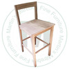 Maple 24'' Anthony Counter Bar Stool With Wood Seat
