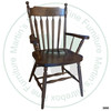 Pine Kitchen Arrow Arm Chair With Wood Seat