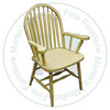 Oak Big Seat Arrow Arm Chair With Wood Seat