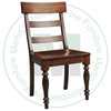 Oak Montego Turned Leg Double Ladder Side Chair With Wood Seat