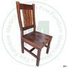 Wormy Maple Timber Slat Side Chair With Wood Seat