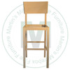 Wormy Maple 24'' Kirkland Bar Stool With Wood Seat