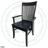 Wormy Maple Demi - Lume Arm Chair With Wood Seat