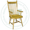 Maple Rustic Farm House Arm Chair With Wood Seat