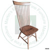 Maple Shaker High Back Side Chair With Wood Seat