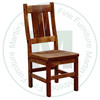 Pine Timber Slat Side Chair With Wood Seat