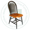 Oak Bent Arrow Side Chair With Wood Seat