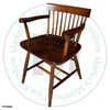 Oak Modern Shaker Arm Chair With Wood Seat