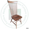 Wormy Maple Shaker High Back Side Chair With Wood Seat