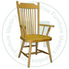 Pine Farmhouse Arm Chair With Wood Seat