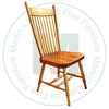 Pine High Back Plain Side Chair With Wood Seat