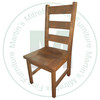 Pine Rustic Ladderback Side Chair With Wood Seat