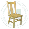 Pine Rustic Wide Slat Back Side Chair With Wood Seat