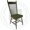 Oak High Back Plain Side Chair With Wood Seat