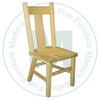 Wormy Maple Rustic Wide Slat Back Side Chair With Wood Seat
