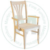 Wormy Maple Pomedale Arm Chair With Wood Seat