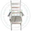 Wormy Maple Timber Ladder Arm Chair With Wood Seat