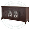 Oak Florence 4 Drawer 2 Glass Door Sideboard