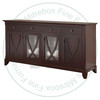 Wormy Maple Florence 4 Drawer 2 Glass Door Sideboard