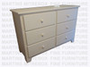 Oak Havelock Dresser 18''D x 36''H x 54''W With 6 Drawers