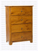 Oak Havelock Chest of Drawers 18''D x 34''W x 50''H With 4 Drawers