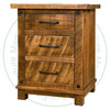 Pine Adirondack 3 Drawer Wide Nightstand