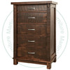Pine Timber 5 Drawer Chest