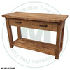 Wormy Maple Adirondack 2 Drawer and 1 Shelf Wide Sofa Table