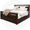 Wormy Maple Timber Double 6 Drawer Storage Bed