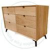 Wormy Maple Venice 6 Drawer Dresser