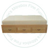 Oak 3 - 6'' Drawers For 1 Side Of Bed

