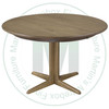 Maple Nova Single Pedestal Table 36''D x 36''W x 30''H With 2 - 12'' Leaves. Table Has 1'' Thick Top
