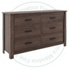 Pine Westridge 6 Drawer Dresser