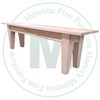 Oak 4 Leg Bench 14''D x 72''W x 18''H