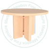 Wormy Maple Bamford Single Pedestal Table 60''D x 60''W x 30''H