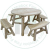 Hinterland White Cedar Log Round Dining Table With 4 Backless Benches