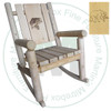 Hinterland Branded Bear White Cedar Log Rocker