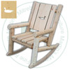 Hinterland Cut - Out Loon White White Cedar Log Rocker