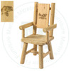 Hinterland Branded Fish Back Log Arm Chair.
