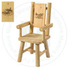 Hinterland Branded Loon Back Log Arm Chair.