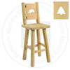 Hinterland Log Solid Tree Cut - Out Back 30'' Bar Stool.