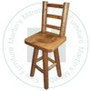 Hinterland Log Swivel Ladder Back 24'' Bar Stool.