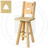 Hinterland Log Swivel Tree Cut - Out Back 24'' Bar Stool.